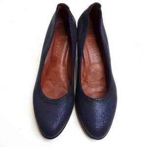 Hispanitas Women's Blue Leather Heel Size 39.5 US 8.5M